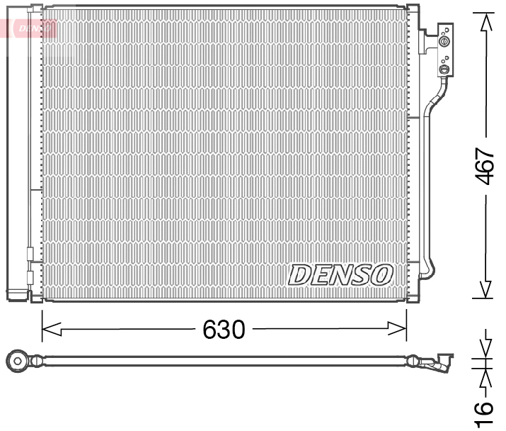Condenser, air conditioning - DCN05031 DENSO