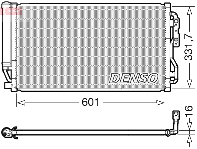 Condenser, air conditioning - DCN05035 DENSO