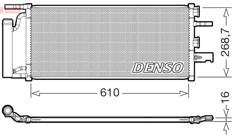 Condenser, air conditioning - DCN05036 DENSO