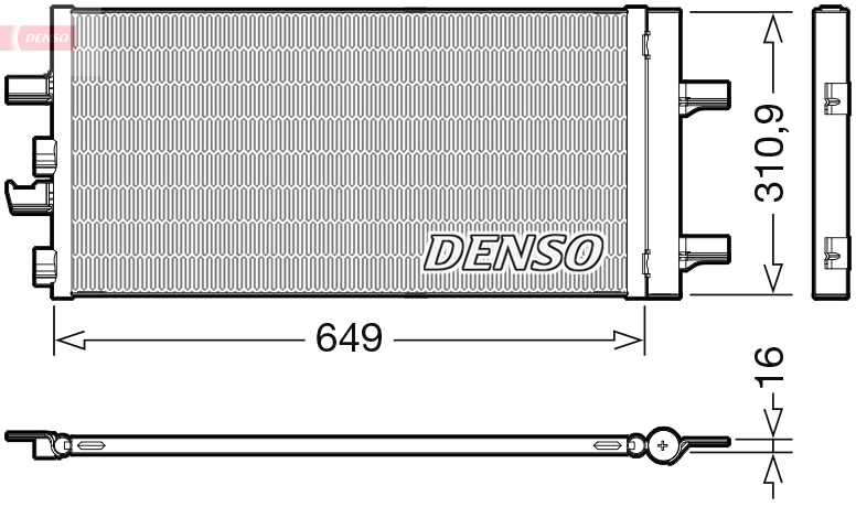 Condenser, air conditioning - DCN05104 DENSO