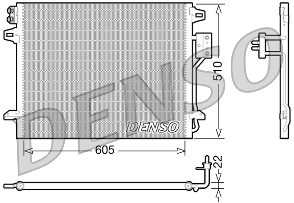 Condenser, air conditioning - DCN06006 DENSO