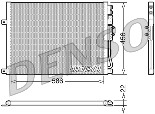 Condenser, air conditioning - DCN06009 DENSO