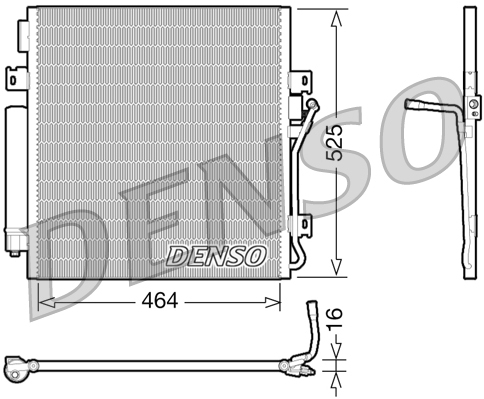 Condenser, air conditioning - DCN06011 DENSO