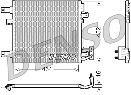 Condenser, air conditioning - DCN06014 DENSO