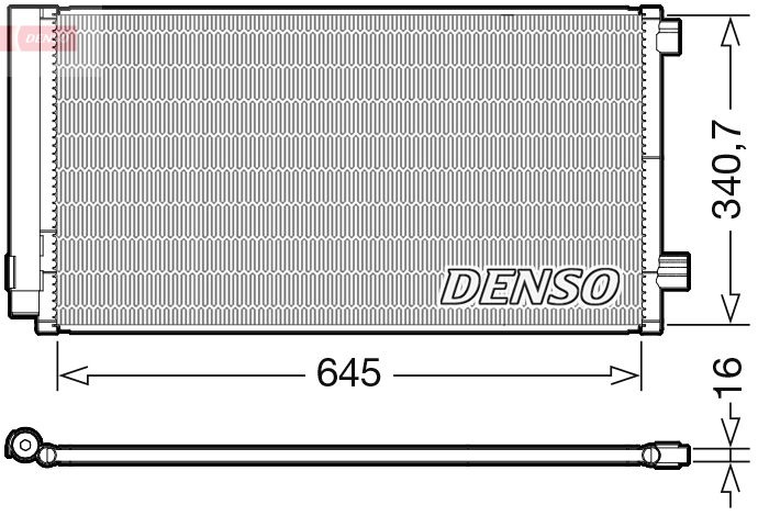 Condenser, air conditioning - DCN06020 DENSO