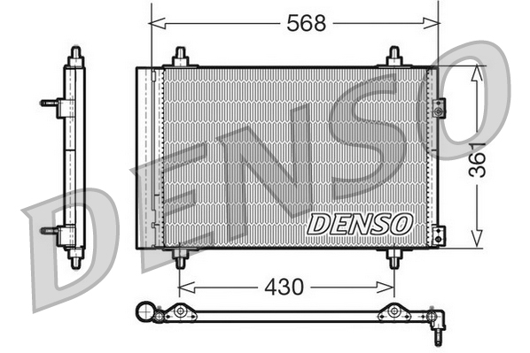 Condenser, air conditioning - DCN07008 DENSO