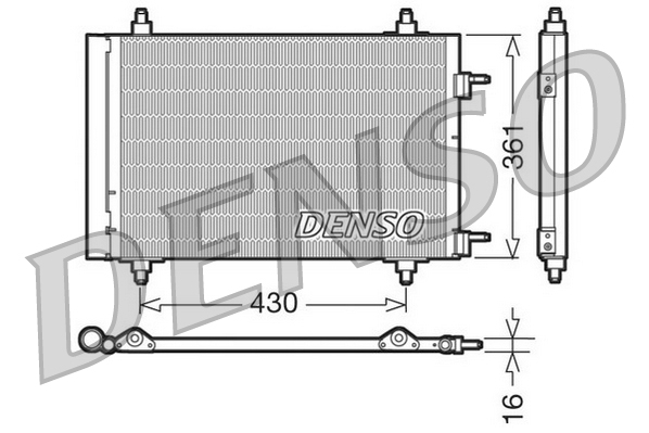Condenser, air conditioning - DCN07019 DENSO