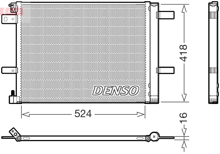 Condenser, air conditioning - DCN07062 DENSO