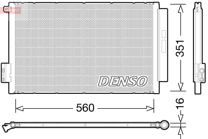 Condenser, air conditioning - DCN09043 DENSO