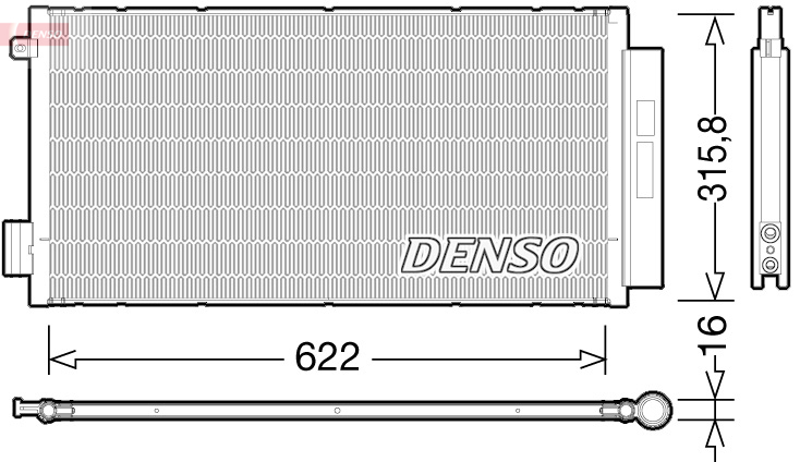 Condenser, air conditioning - DCN09044 DENSO
