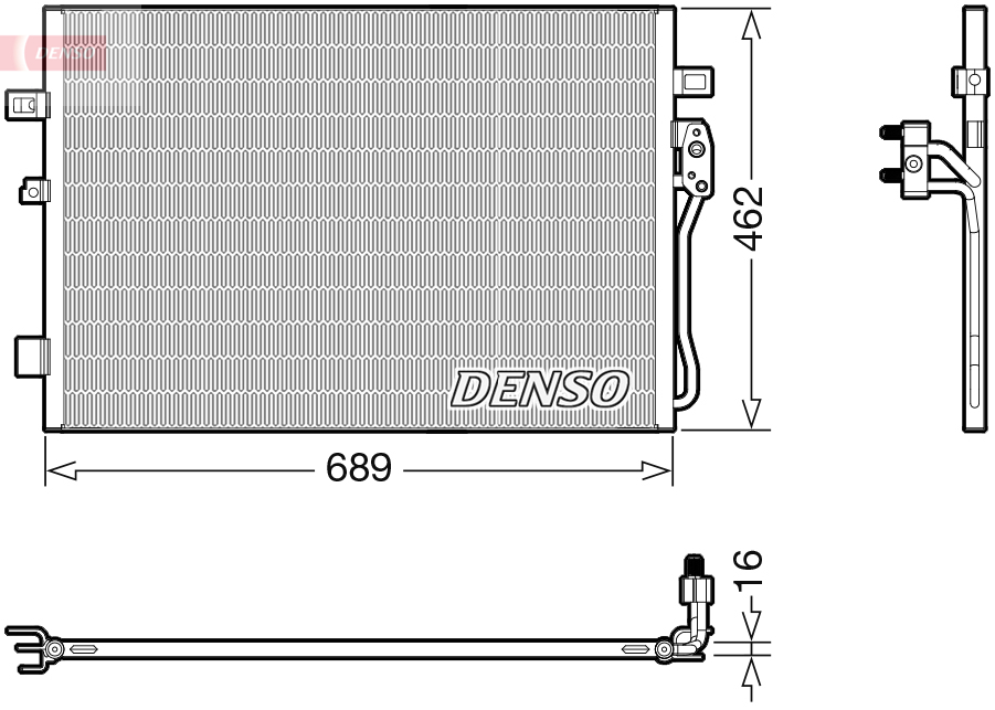 Condenser, air conditioning - DCN09145 DENSO