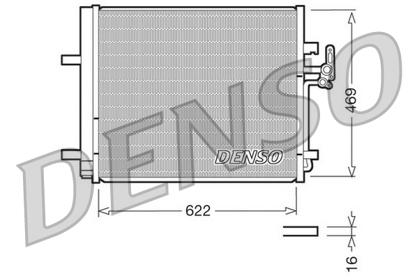 Condenser, air conditioning - DCN10016 DENSO