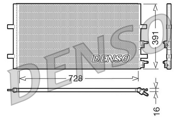 Condenser, air conditioning - DCN10017 DENSO