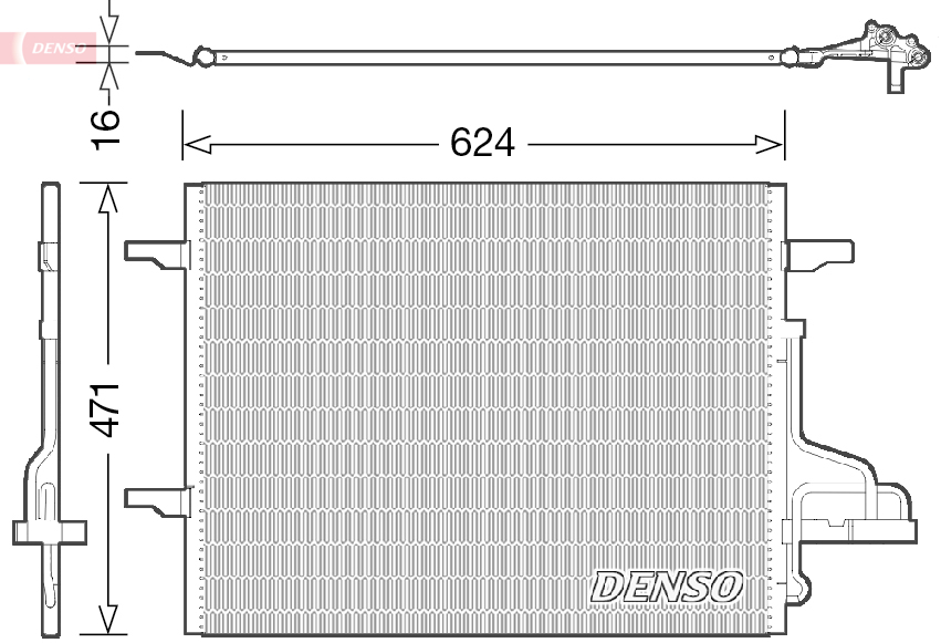 Condenser, air conditioning - DCN10027 DENSO