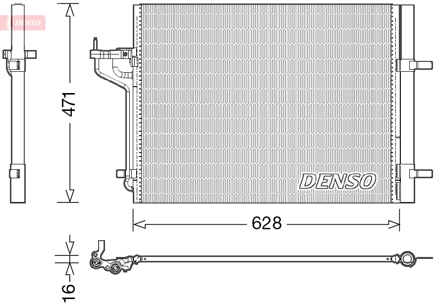 Condenser, air conditioning - DCN10029 DENSO