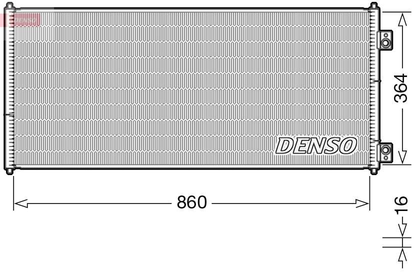 Condenser, air conditioning - DCN10032 DENSO