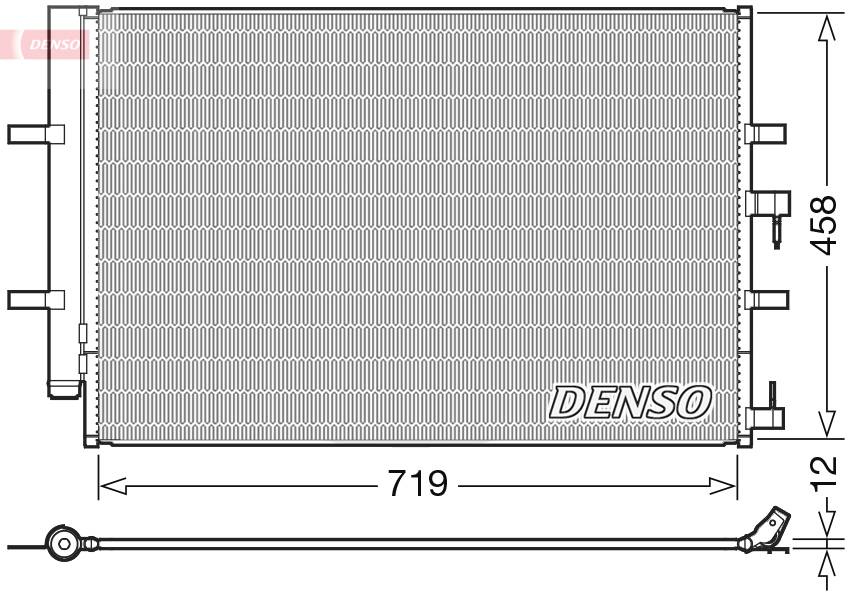 Condenser, air conditioning - DCN10036 DENSO