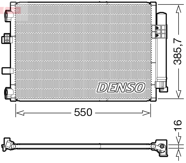 Condenser, air conditioning - DCN10043 DENSO