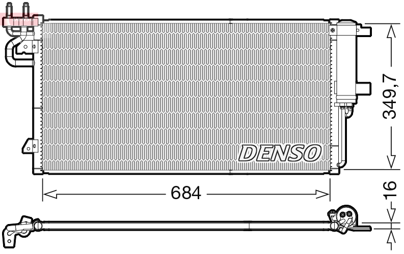 Condenser, air conditioning - DCN10045 DENSO