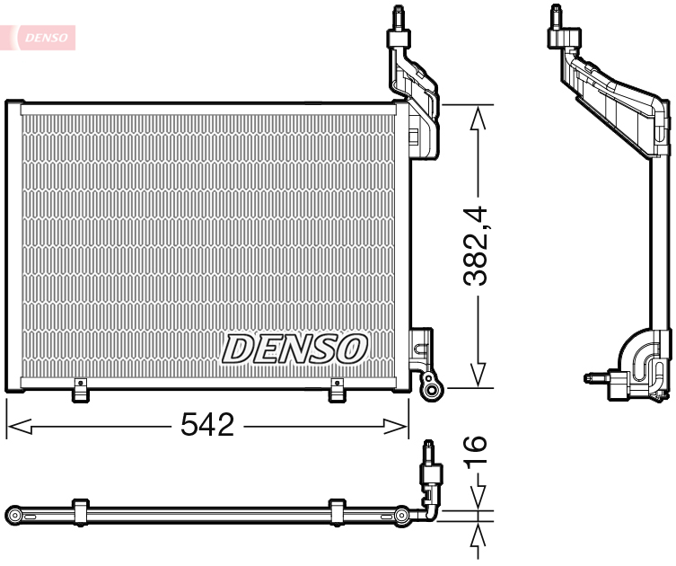 Condenser, air conditioning - DCN10048 DENSO