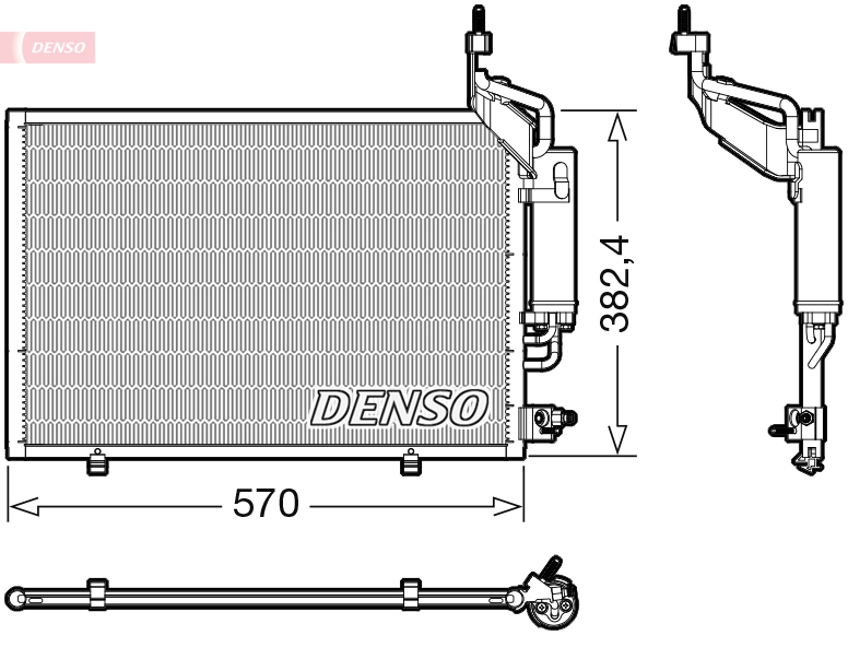 Condenser, air conditioning - DCN10050 DENSO