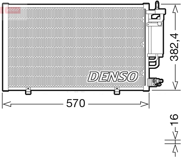 Condenser, air conditioning - DCN10051 DENSO