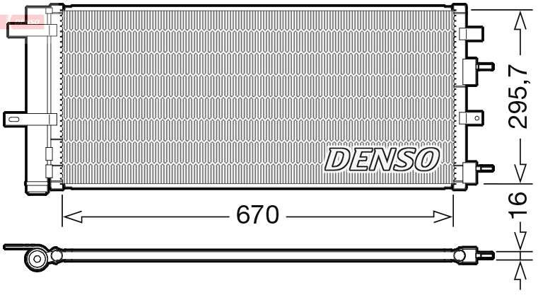 Condenser, air conditioning - DCN10053 DENSO