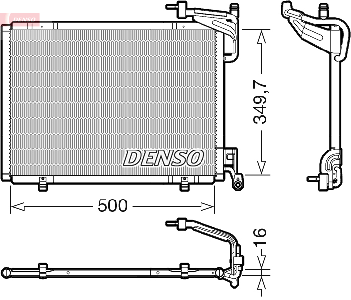 Condenser, air conditioning - DCN10054 DENSO