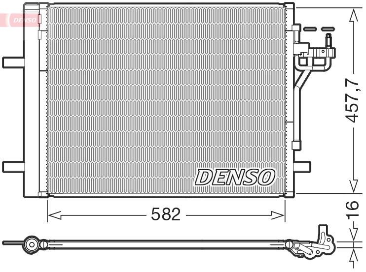 Condenser, air conditioning - DCN10056 DENSO