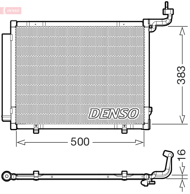Condenser, air conditioning - DCN10057 DENSO