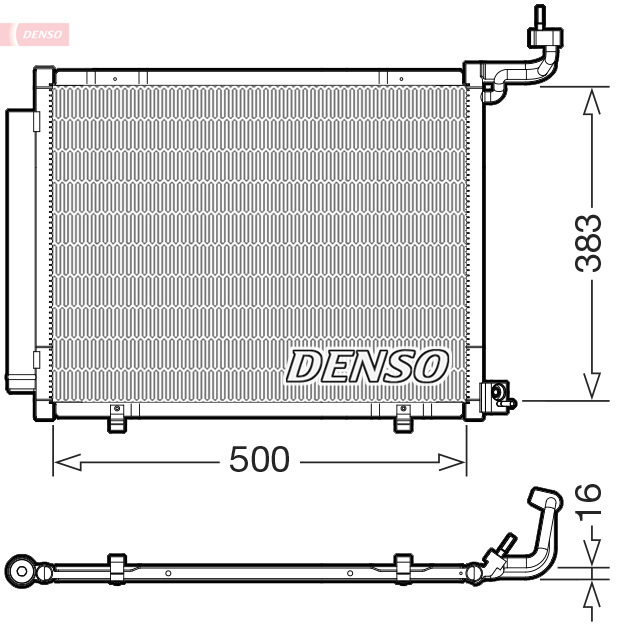 Condenser, air conditioning - DCN10058 DENSO