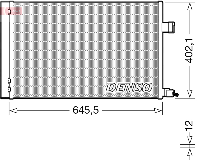 Condenser, air conditioning - DCN11009 DENSO