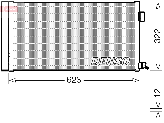 Condenser, air conditioning - DCN11010 DENSO