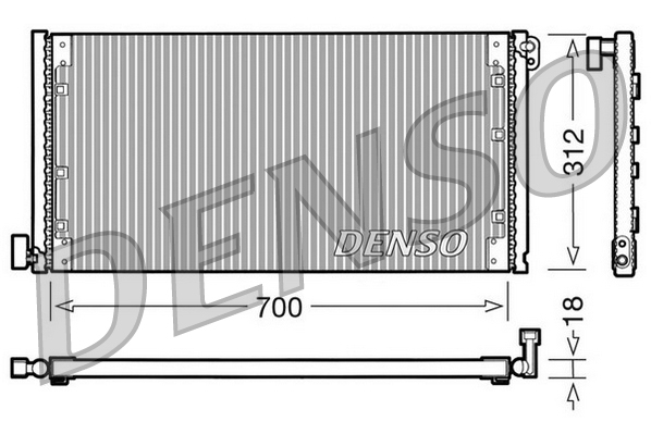 Condenser, air conditioning - DCN12001 DENSO