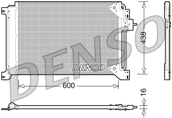 Condenser, air conditioning - DCN12004 DENSO