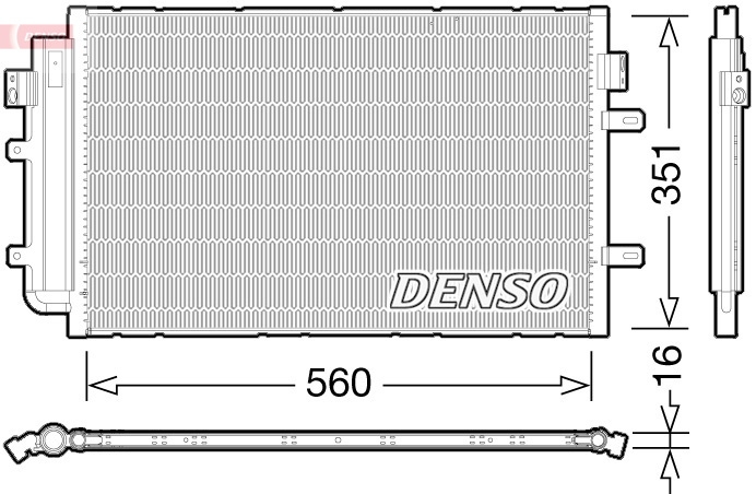 Condenser, air conditioning - DCN12005 DENSO