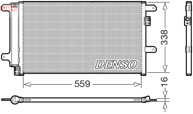 Condenser, air conditioning - DCN12007 DENSO