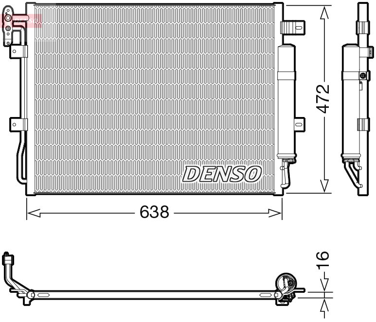 Condenser, air conditioning - DCN14003 DENSO