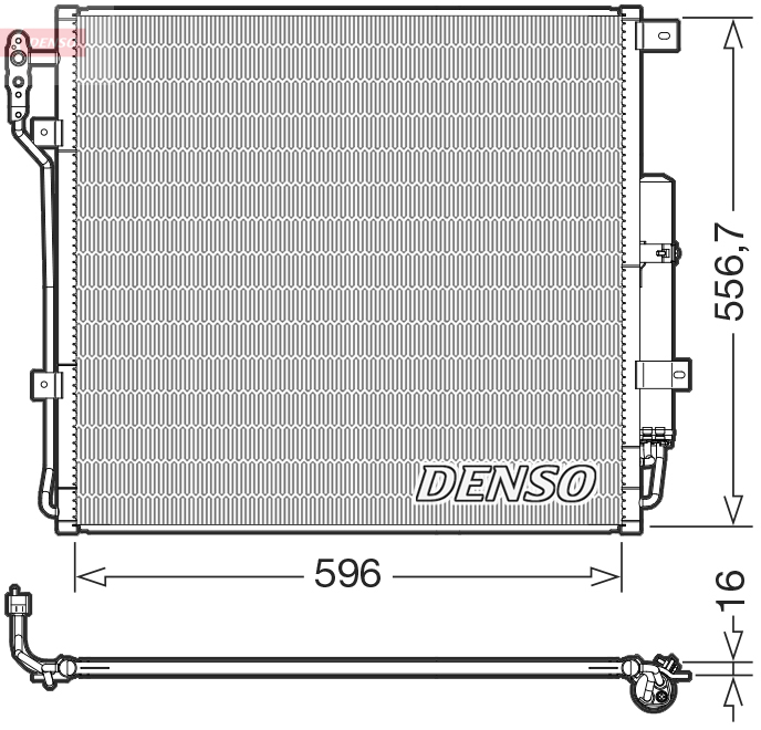 Condenser, air conditioning - DCN14004 DENSO