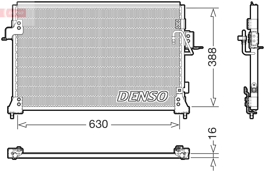 Condenser, air conditioning - DCN14005 DENSO