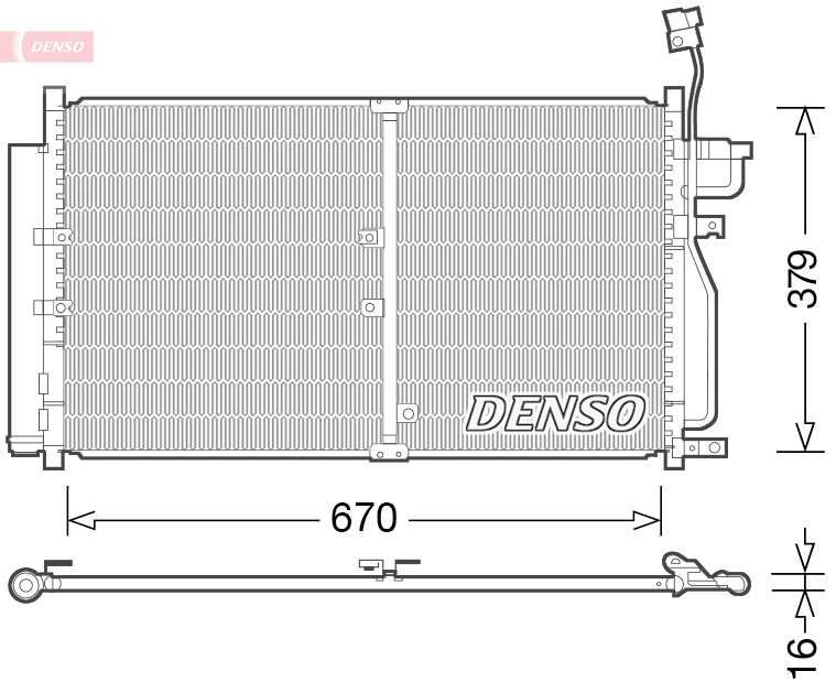 Condenser, air conditioning - DCN15003 DENSO