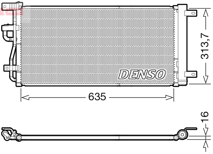Condenser, air conditioning - DCN15007 DENSO