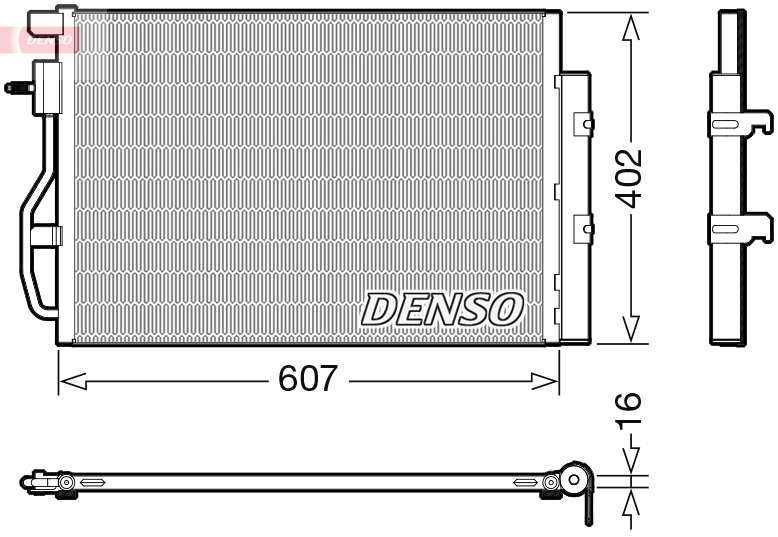 Condenser, air conditioning - DCN15008 DENSO