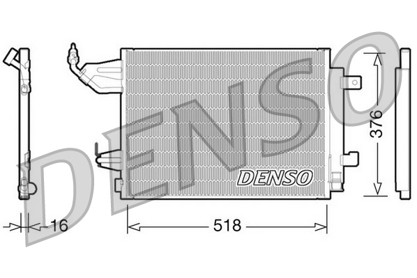 Condenser, air conditioning - DCN16001 DENSO