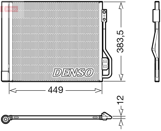 Condenser, air conditioning - DCN16002 DENSO
