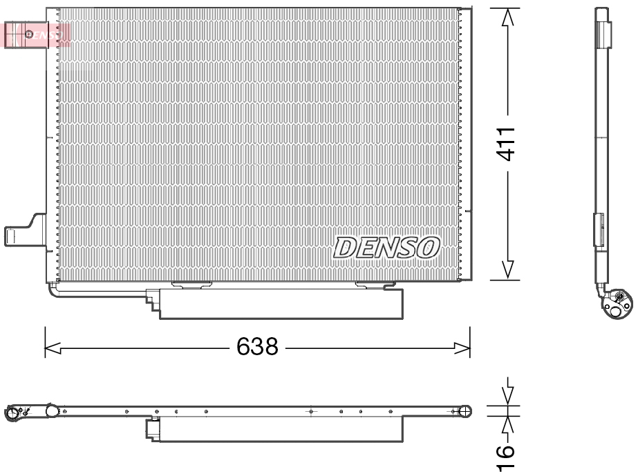 Condenser, air conditioning - DCN17006 DENSO