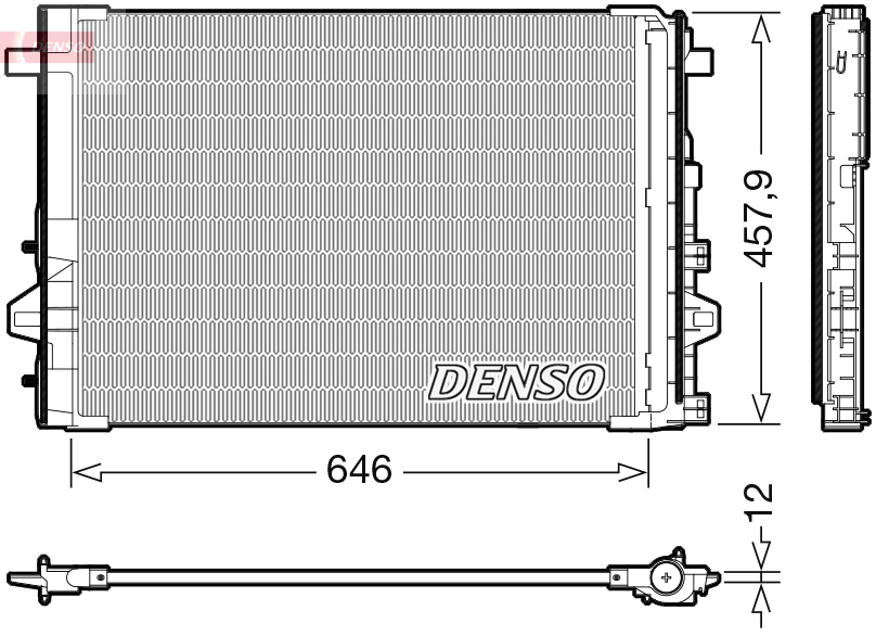 Condenser, air conditioning - DCN17059 DENSO