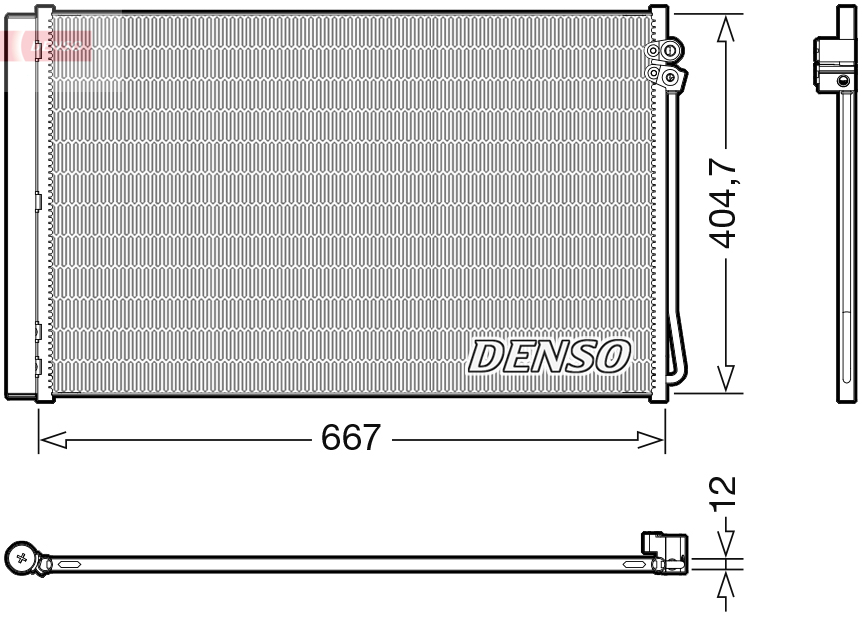 Condenser, air conditioning - DCN17062 DENSO