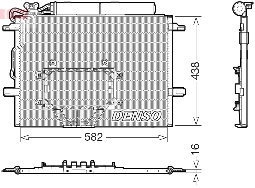 Condenser, air conditioning - DCN17065 DENSO