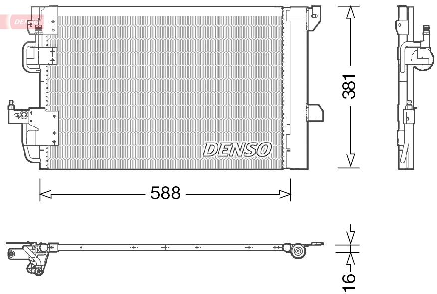 Condenser, air conditioning - DCN20007 DENSO